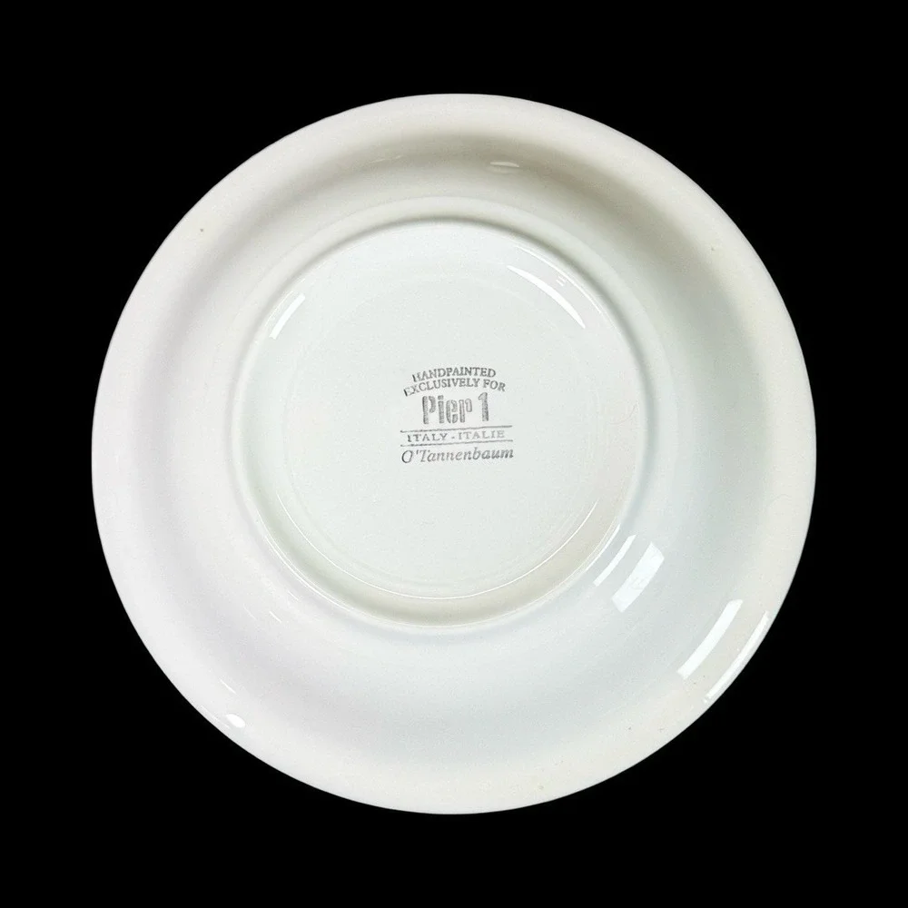 Pier 1 O' Tannenbaum SOUP BOWLS Christmas Trees Cereal Bowl 8 ¼